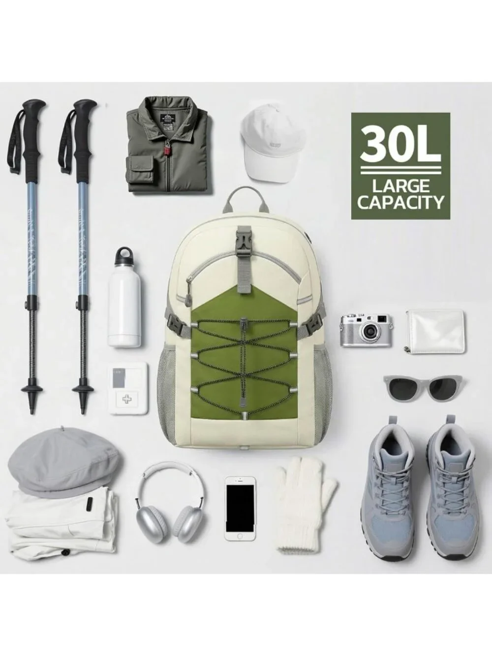 30L Hydration Hiking Backpack for Men & Women - Travel, Outdoor Gear
